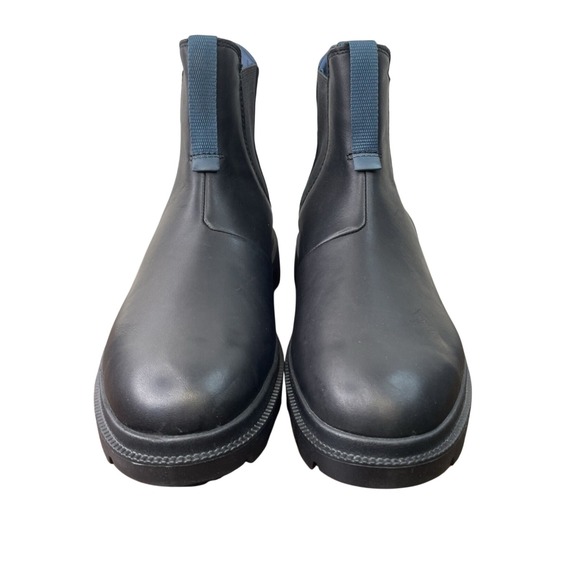 OluKai Shoes - OluKai Heui Black Leather Chelsea Boots Women US W6 EUR 36 Lug Sole Pull On